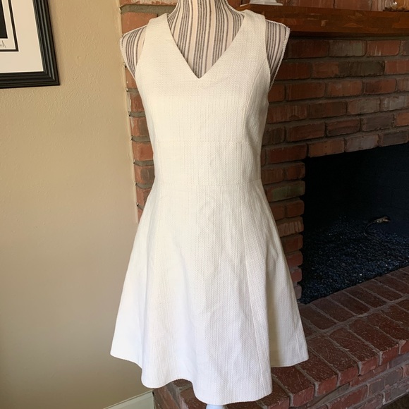 Anthropologie Dresses & Skirts - Anthropologie 4c Ivory Fit & Flare Textured Dress